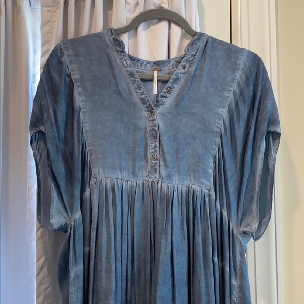free people blue soft dress